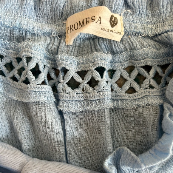 Promesa Sky Blue Cape Dress - Picture 3 of 3